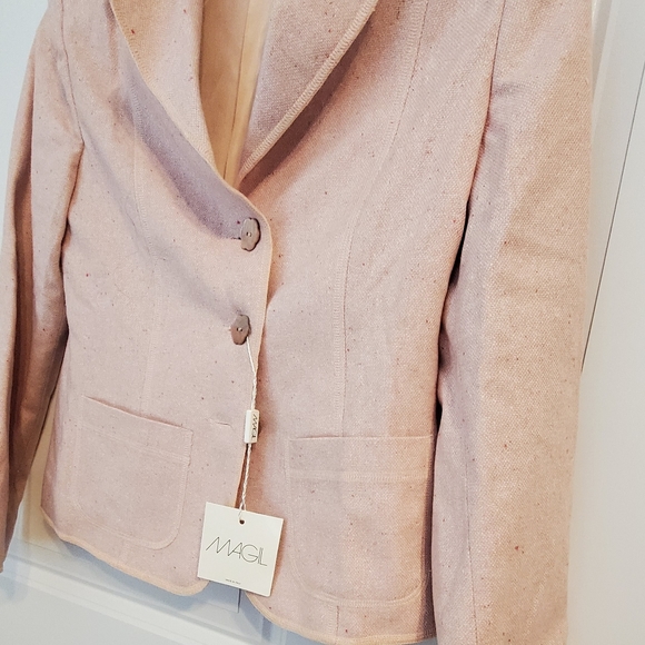 NWT-MAGIL BUTTON'S UP YOUTH GIRLS PEACHY PINK BLAZER JACKET- ITALY10- - Picture 8 of 15